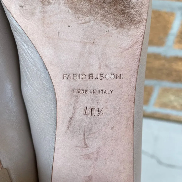 Fabio rusconi Scalloped Leather Pumps 40.5 - Picture 10 of 11